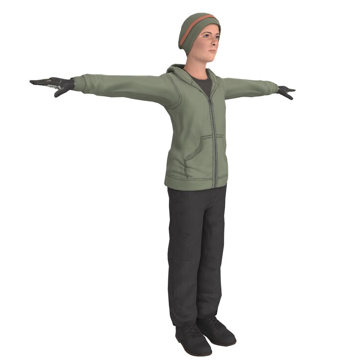 Modelagem 3d de menino retrato