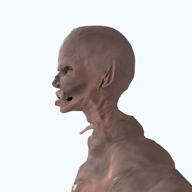 Modelagem 3d de orc zumbi