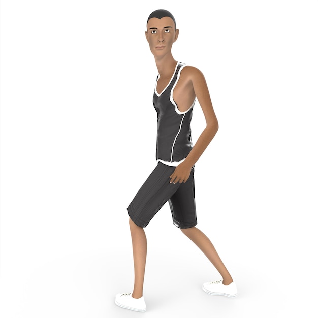 Modelagem 3d de personagem jovem