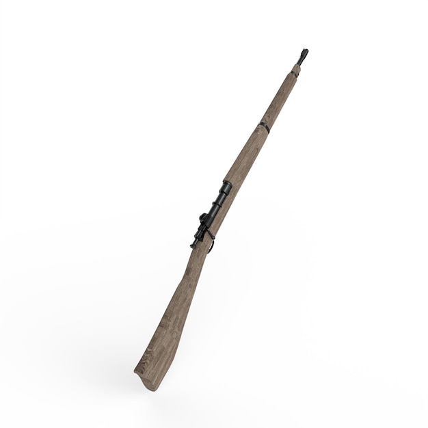 Modelagem 3d de rifle antigo