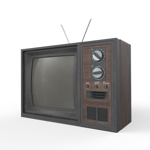 Modelagem 3d de tv antiga