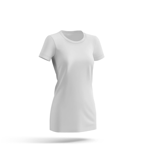 Modelagem de camiseta branca em fundo neutro