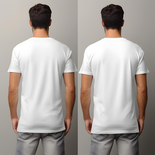 Modelagem de camiseta Camiseta branca em branco IA gerativa