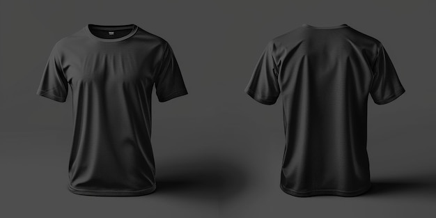 Modelagem de camiseta preta Inteligência Artificial Gerativa