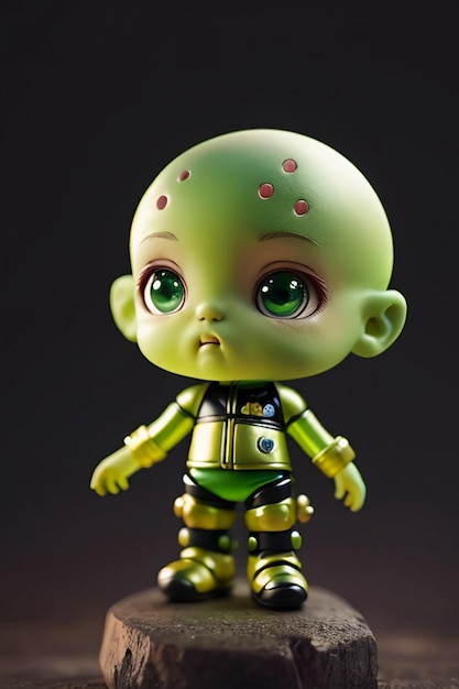 Modelagem de imagem de personagem de criança alienígena modelagem de papel de parede de personagem de anime de desenho animado modelagem 3D