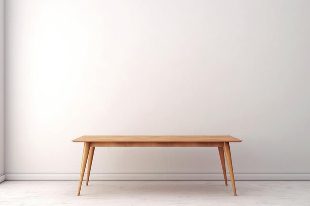 Modelagem de mesa de carvalho isolada em estúdio cinza claro