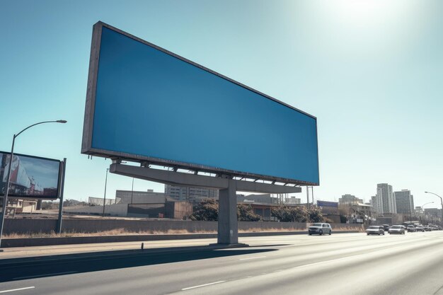 Modelagem de outdoor e publicidade ao ar livre de paisagens urbanas futuristas dinâmicas