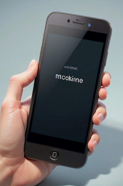 Foto modelagem de produto de telefone móvel de smartphone exibição de publicidade renderização de modelagem de papel de parede de fundo