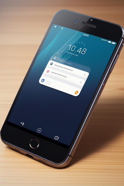 Foto modelagem de produto de telefone móvel de smartphone exibição de publicidade renderização de modelagem de papel de parede de fundo