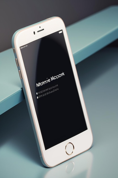 Foto modelagem de produto de telefone móvel de smartphone exibição de publicidade renderização de modelagem de papel de parede de fundo