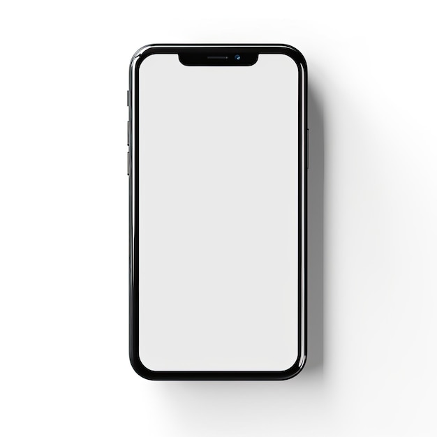 Modelagem de smartphone isolada em fundo branco renderização 3D