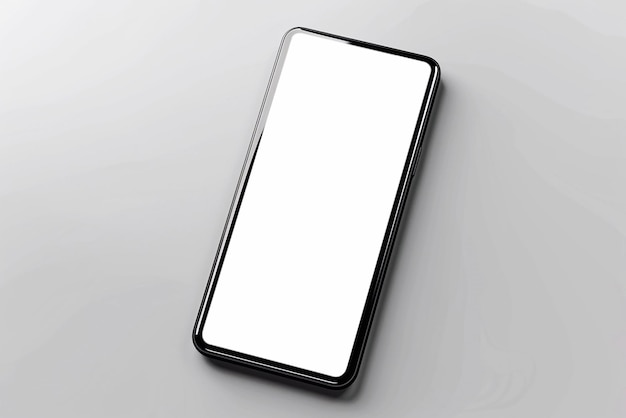 Modelagem de tela em branco de smartphone em fundo branco