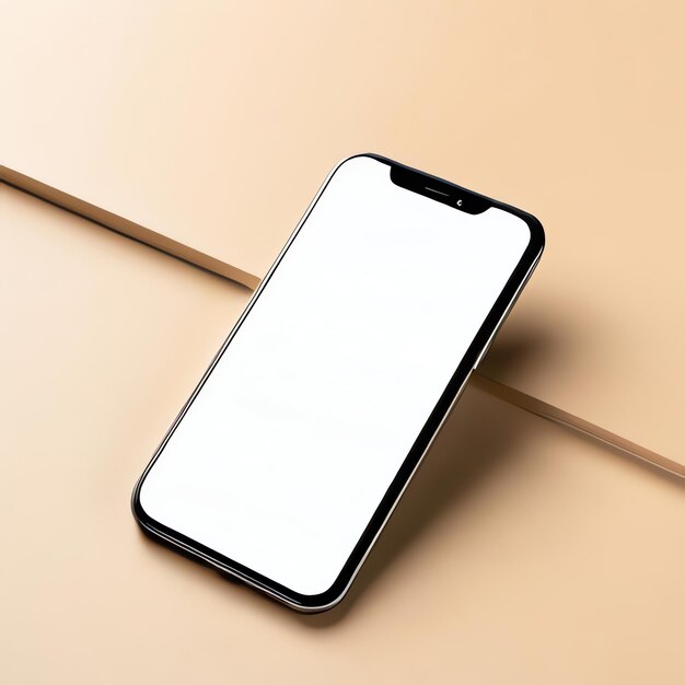 Foto modelagem de tela plana de smartphonevazio modelo de tela de smartphone iphone