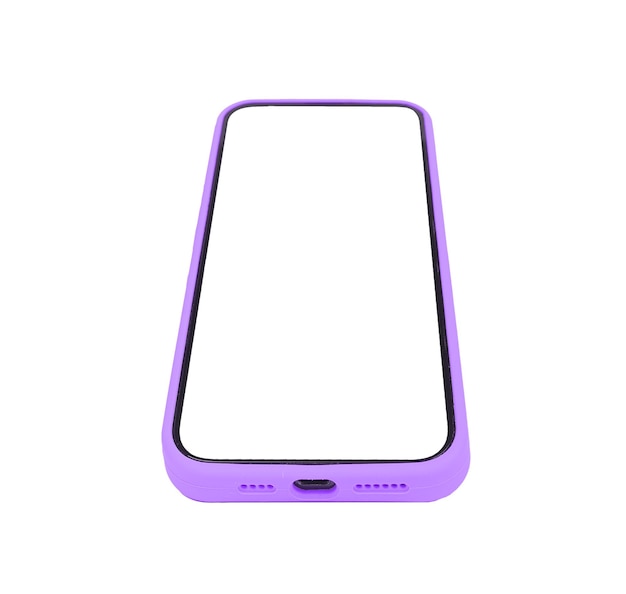 Modelagem de telefone com design de caixa de tela branca Smartphone moderno quadro vazio claro digital
