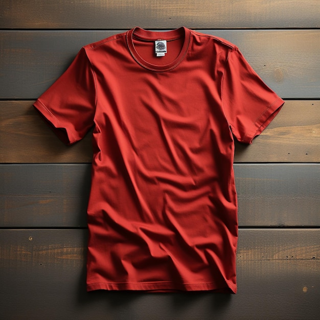 Foto modelagem realista das camisas vermelhas de frente
