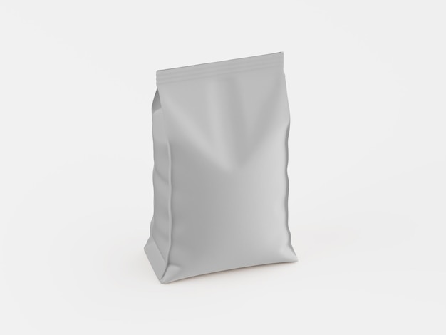 Modell einer grauen Lebensmittelverpackungstasche