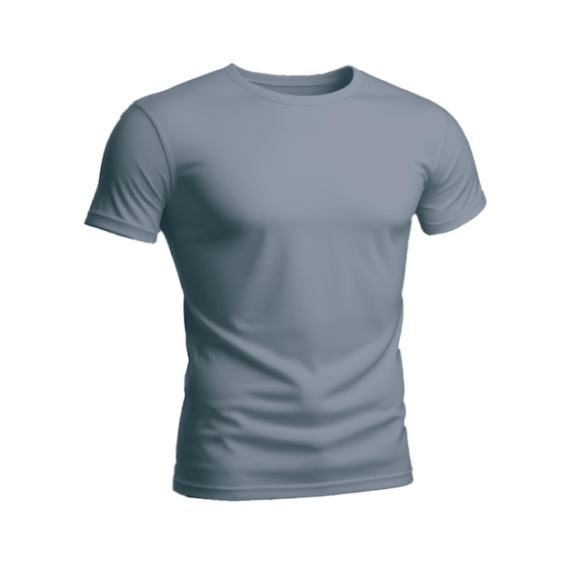 Modell eines einfachen T-Shirts auf weißem Hintergrund