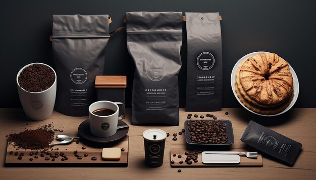 Foto modell eines kaffeeprodukts