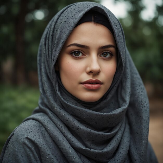 Modell-Frau mit Hijab