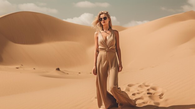 Modell in der Wüste Sand KI generiert