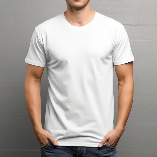 Modell-T-Shirt zur Präsentation ihrer individuellen Designs oder ihres Brandings