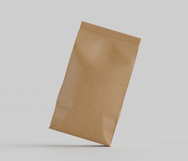 Modell von Lebensmittelverpackungen aus neutralem beigefarbenem Papier