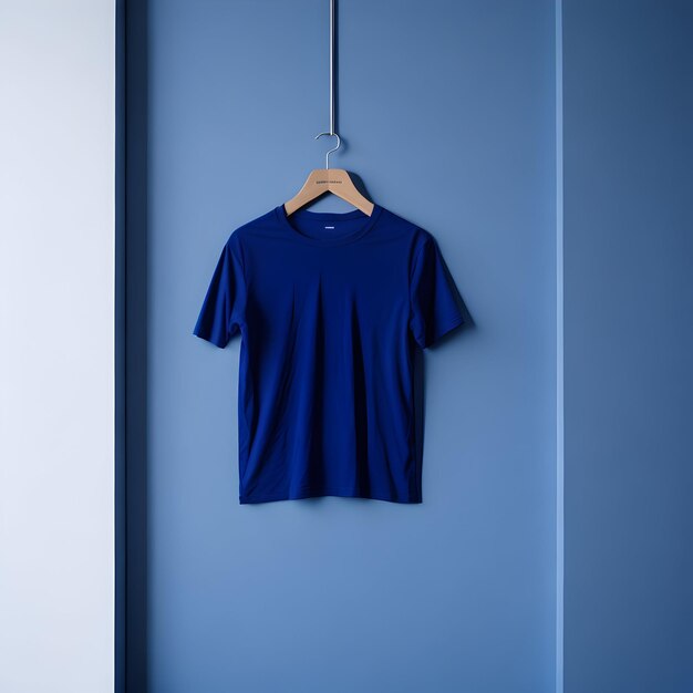 Foto modellbild von blauem t-shirt