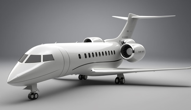 Un modelo 3d de un avión