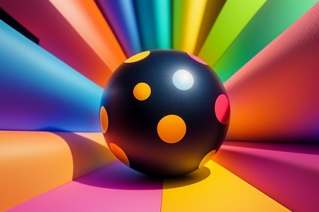 Foto modelo 3d colorido que representa el diseño creativo elementos abstractos accesorios fondo de pantalla