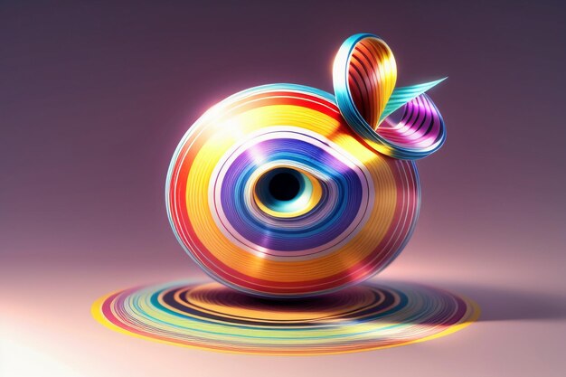 Modelo 3D colorido que representa el diseño de pantalla horizontal del ejemplo del fondo del papel pintado del arte abstracto