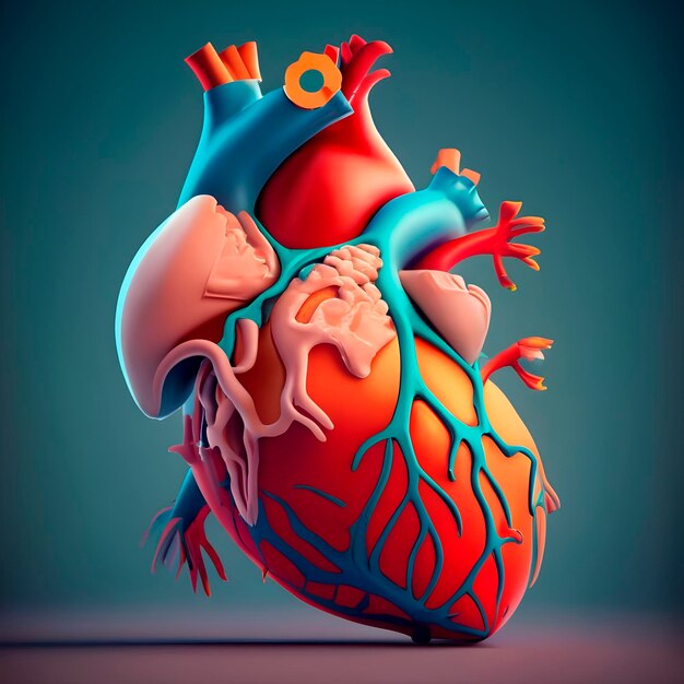 Modelo 3D del corazón humano generado por la IA