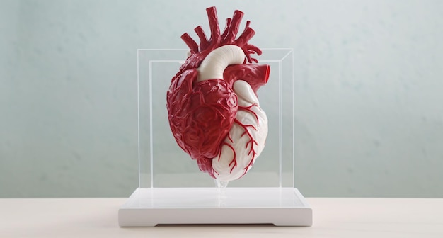 modelo 3D de un corazón humano