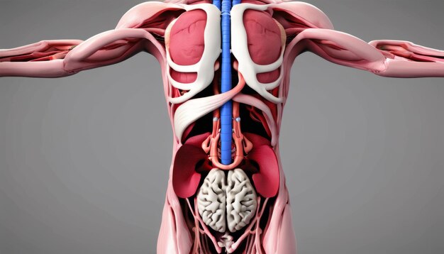 Un modelo 3D de un cuerpo humano