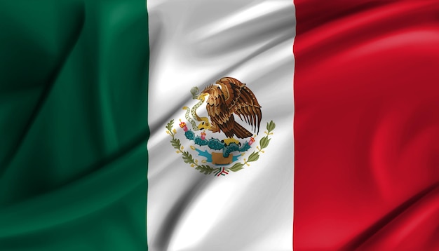 Foto modelo 3d da bandeira do méxico