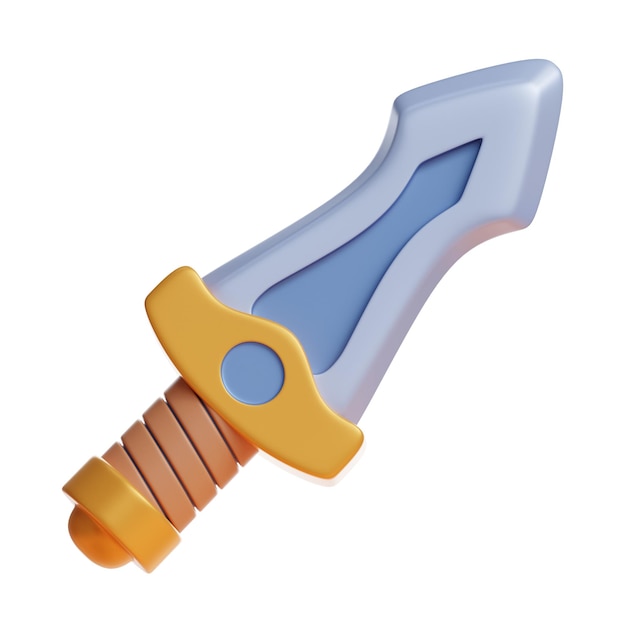 Modelo 3D de la daga de dibujos animados