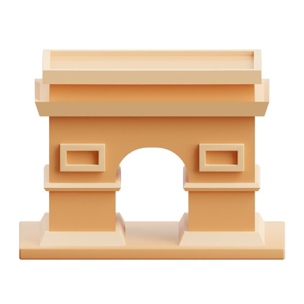 Modelo en 3D de un famoso monumento francés