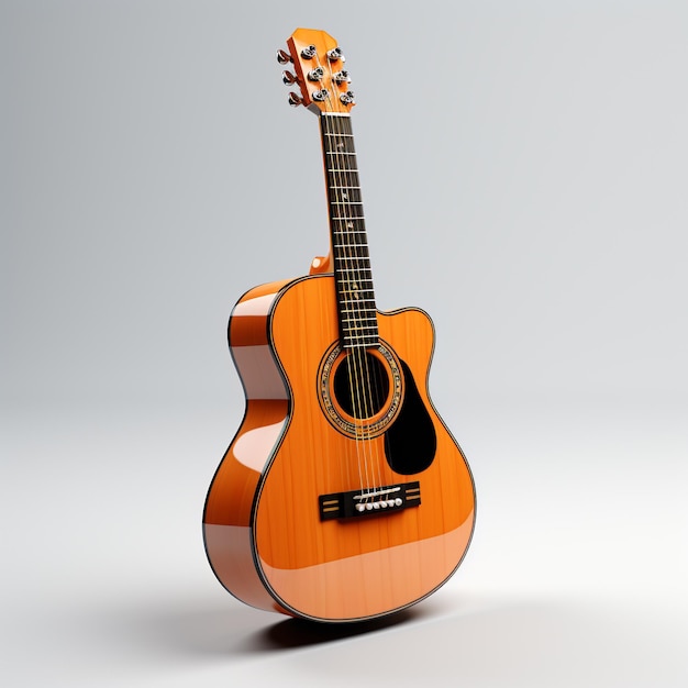 Modelo 3D de una guitarra