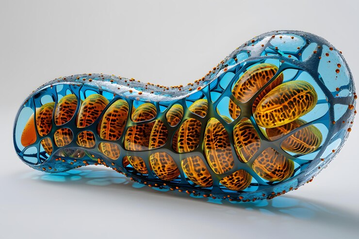 Modelo 3D intrincado de una mitocondria que muestra la estructura y la función celulares