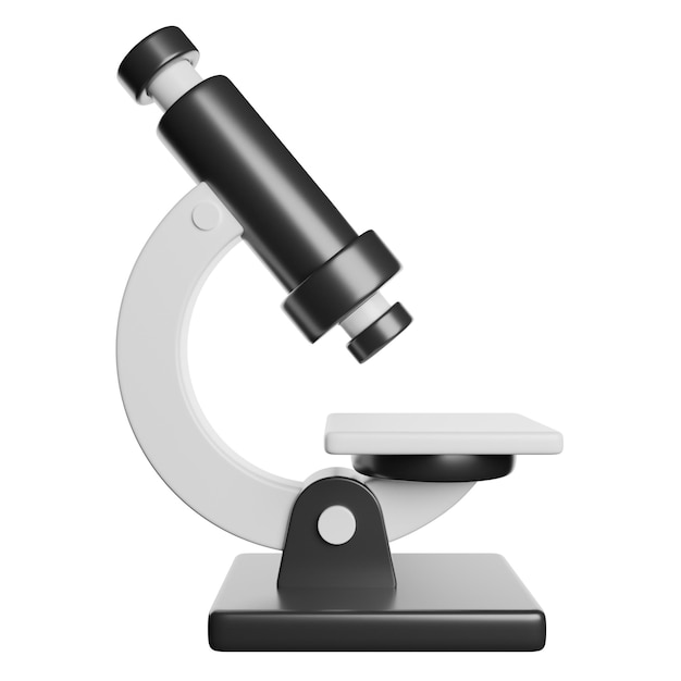 Modelo 3D de un microscopio