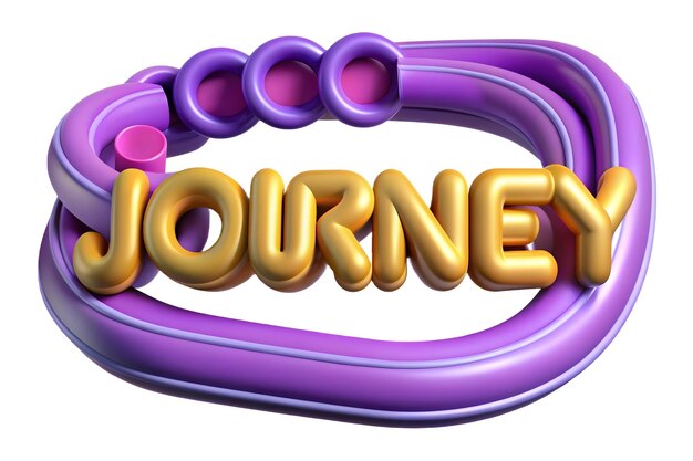 Modelo 3D Plus Size Frame de borde en espiral con concepto de texto de viaje como un marco de borde con espiral