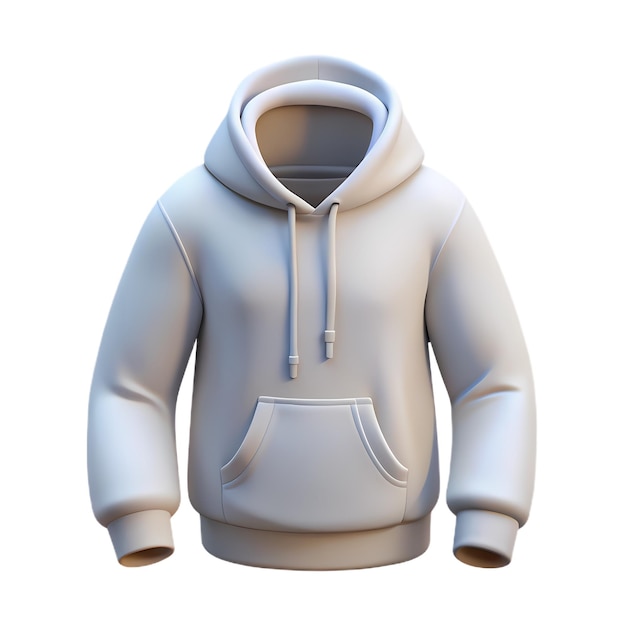 Foto modelo 3d de una sudadera moderna con capucha para ropa casual perfecto para maquetas de vitrinas de diseño