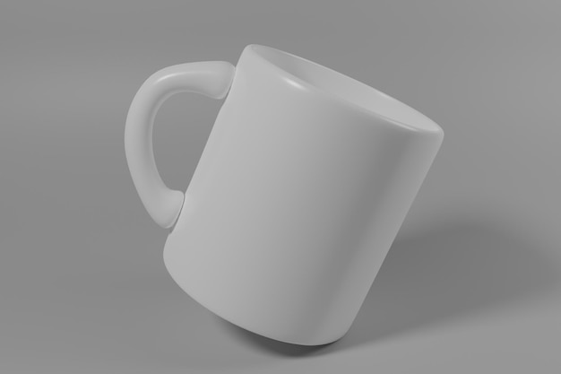 Foto modelo 3d de taza o taza blanca para maqueta 3d de logotipo o cualquier diseño gráfico de taza de té o café