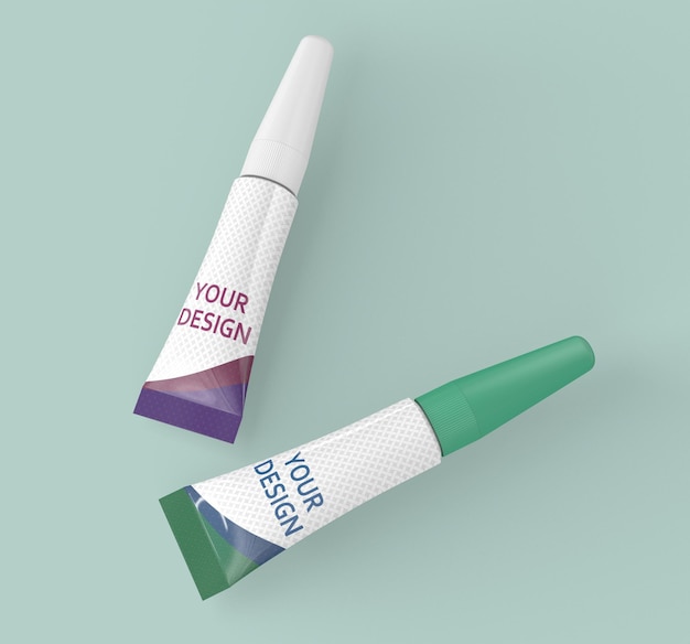 Modelo 3D del tubo de súper pegamento