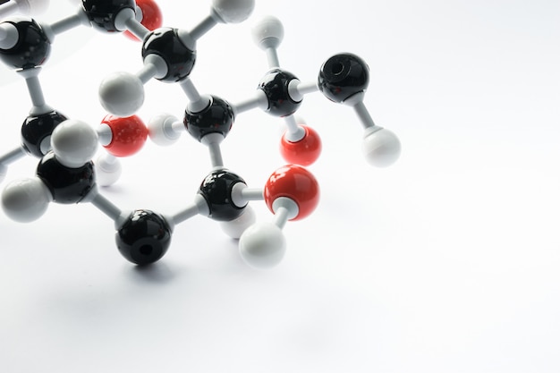 Modelo de ADN y molécula para el concepto de ciencia