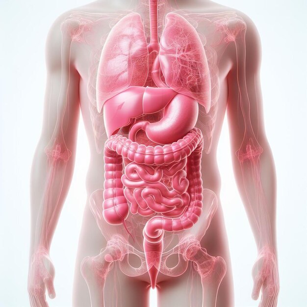 Foto modelo de anatomía gastrointestino