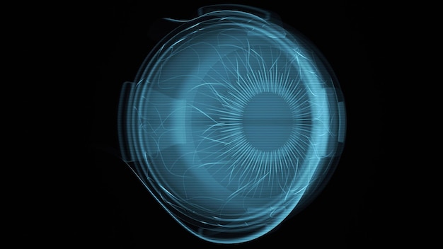 Modelo anatómico 3D de un ojo