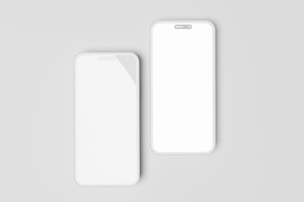modelo de arcilla de teléfono en blanco
