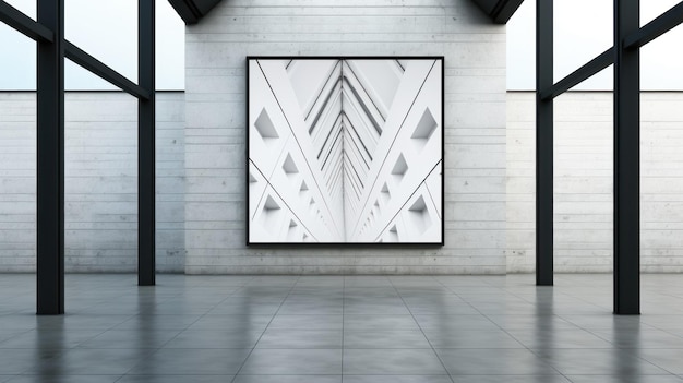 Modelo de arte de marco minimalista y futurista