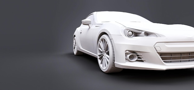 Modelo de automóvil deportivo compacto hecho de plástico mate City car coupe Youth sports car 3d illustration