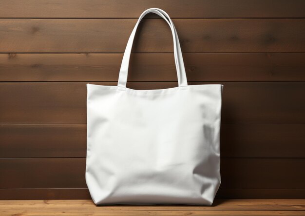 modelo de bolsa de lona en blanco